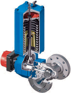 智能金属阀座耳轴安装球阀，用于紧急减压应用，配备Q-trim和Neles ValvGuard安全阀控制器。