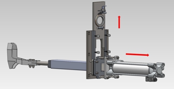 步骤2打开门，将切割机组件滑出