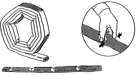安装前，把管子里所有的结都按摩平。
