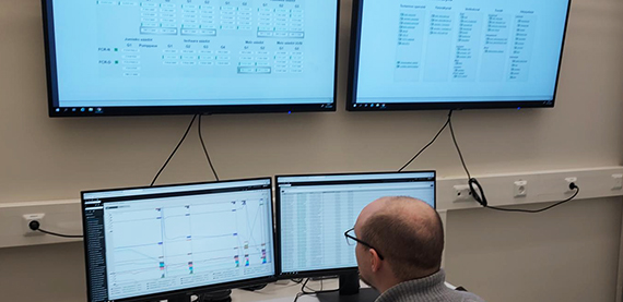 PVO-Vesivoima的Raasakka控制室