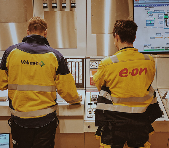 Valmet和E.ON船员在Heleneholmsverket.jpg