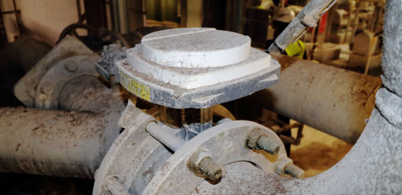 维美德TS在重力脱水台进料管