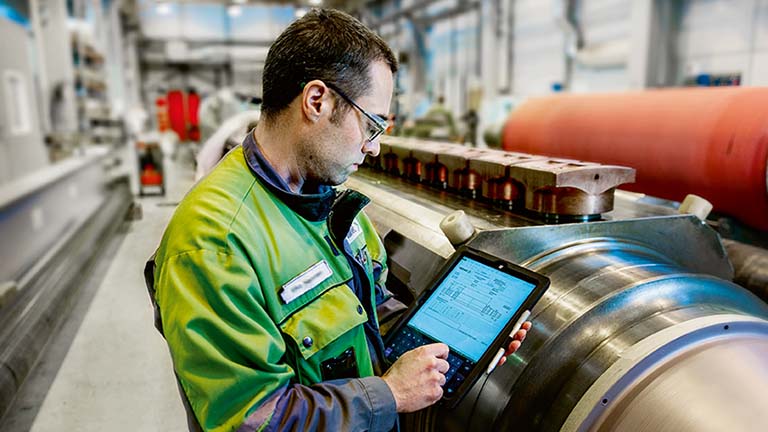 纸板和纸机辊的维护